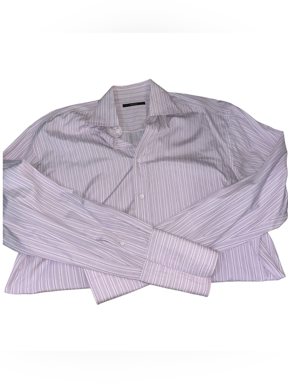 Gucci Lavender & White Striped Dress Shirt